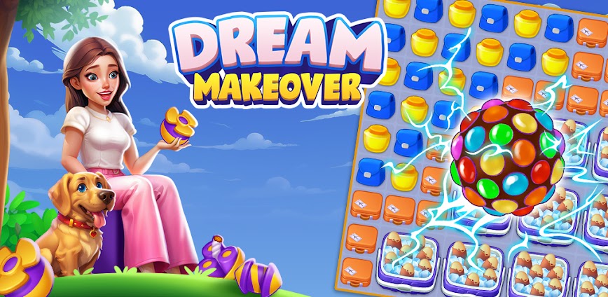 Download Dream Makeover – Match 3 Games Mod APK 2.0.28 – (Free purchase)