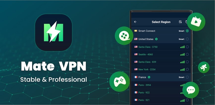 Download MATE VPN – Security Proxy VPN Mod APK 5.1.329 – (Unlocked,VIP)