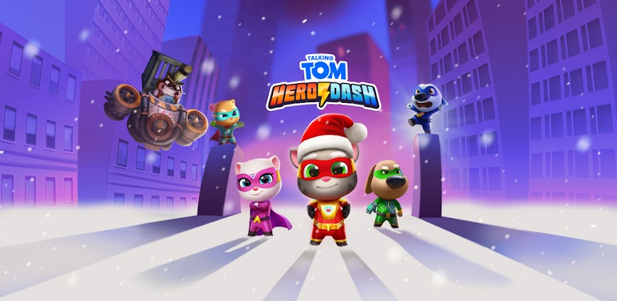 Download Talking Tom: Hero Dash Run Mod APK 25.5.1.10404 – (Mod Menu)