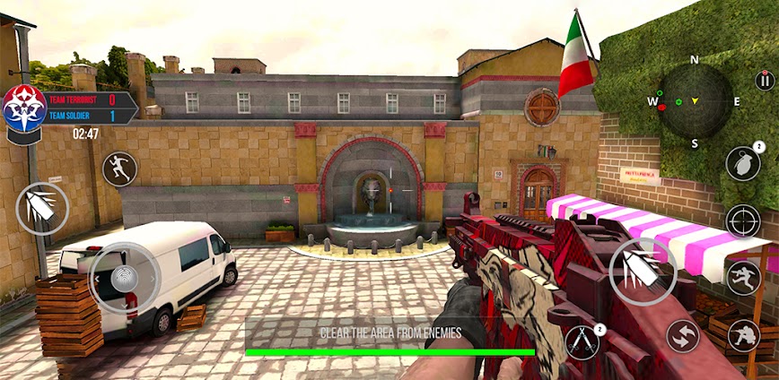 Download Encounter Shooting Gun Games Mod APK 1.47 – (Weak enemy,Invincible)