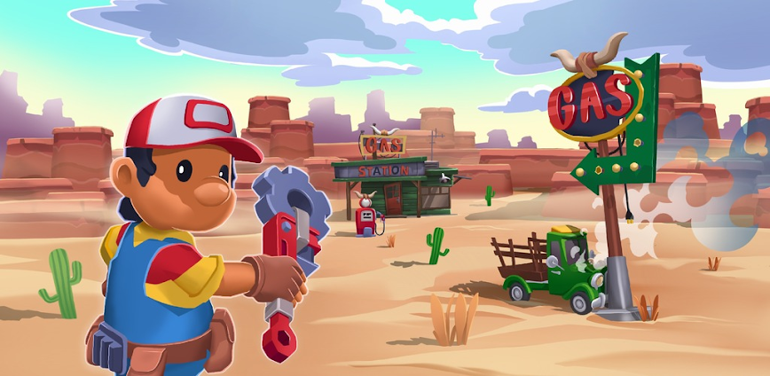 Download Gas Station: Junkyard Tycoon Mod APK 2.6.2 – (Free purchase)