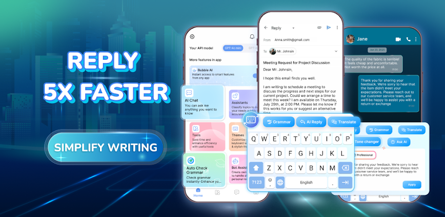 Download AI Keyboard: Writer, Grammar Mod APK 156.0 – (Subscribed)