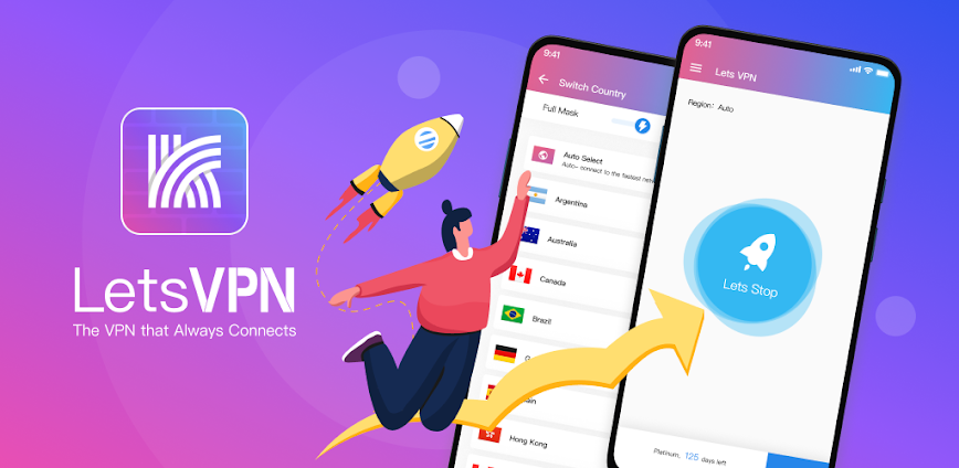 Download LetsVPN Mod APK 2.29.1 – (Unlocked,Free purchase,Premium)