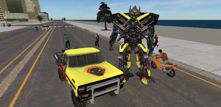 Pickup Truck Robot v1.8.4 MOD APK [Unlimited Upgrade Points]
