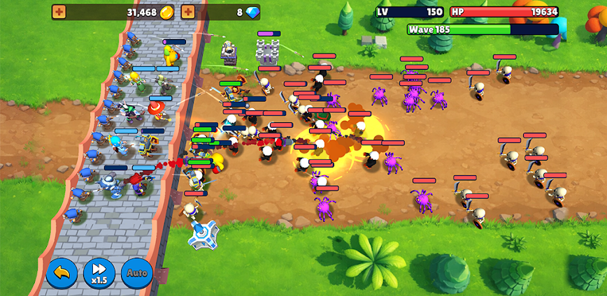 Castle Rivals v1.4.0 MOD APK [Unlimited Diamonds, Crystals, Level Up Heroes Give Golds]