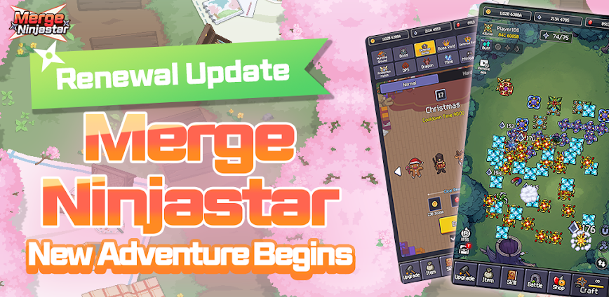 Merge Ninja Star v2.0.198 MOD APK [Damage, Auto Craft & Merge]