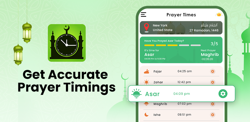 Prayer Times: Qibla Finder v20.1.36 MOD APK [Premium Unlocked]