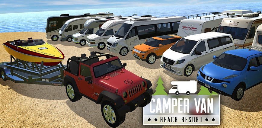 Camper Van Beach Resort v2.0 MOD APK [Unlocked All Cars]