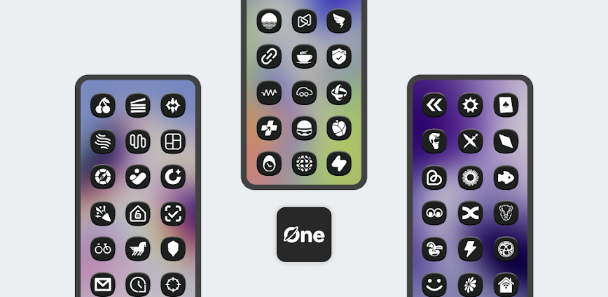 One 3D Dark Icon Pack v6.0 APK [Full Version]