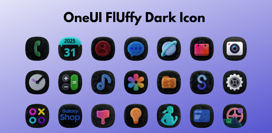 OneUI Fluffy Dark Icons v1.2 APK [Full Version]