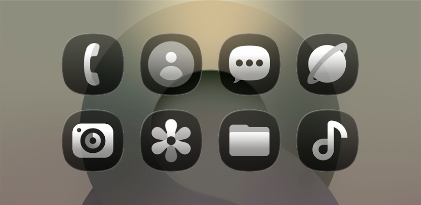 OneGlass [Dark] Icon Pack v1.6 APK [Full Version]