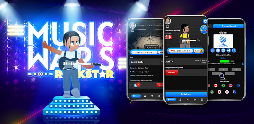 Music Wars: Rockstar & Rap Sim v1.4.1 MOD APK [Unlocked, Removed ADS]