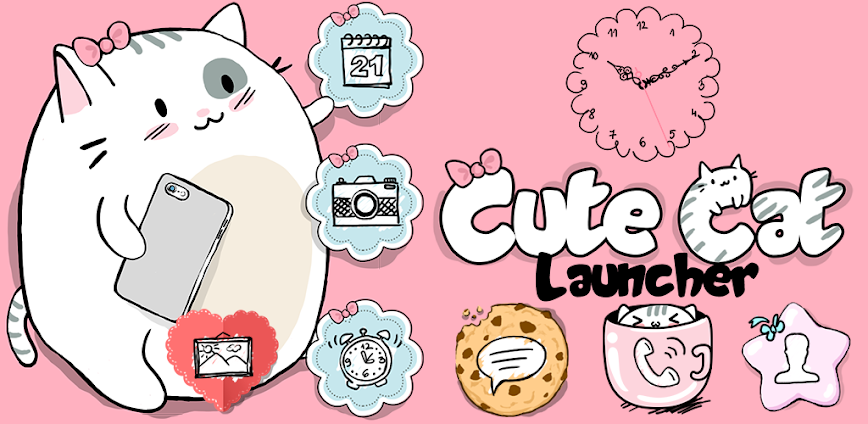 Cute Cat Launcher v2.1.2 MOD APK [Premium Unlocked]