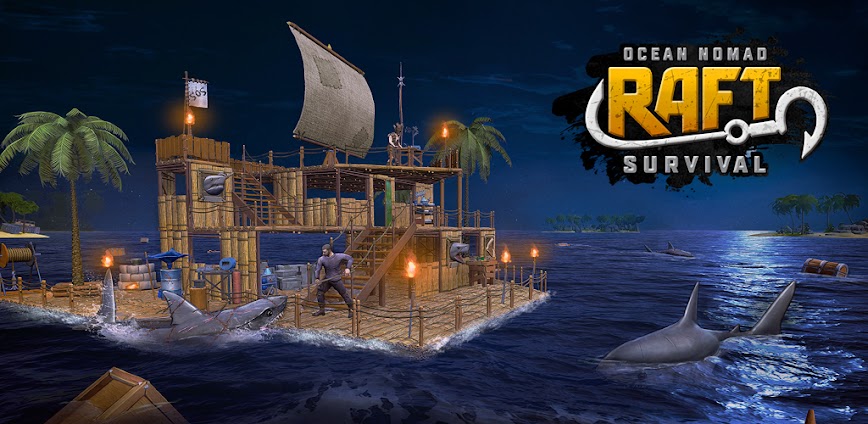 Raft Survival v2.8.0 MOD APK [Free Shopping, God Mode, Mega Menu]