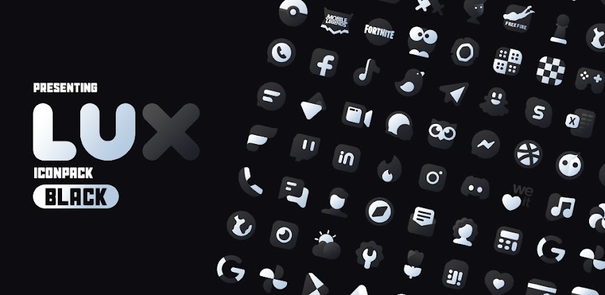 Black Icon Pack : LuX v5.1 APK [Full Version]