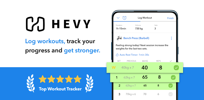 Hevy Gym Log Workout Tracker v2.5.10 MOD APK [Premium Unlocked]