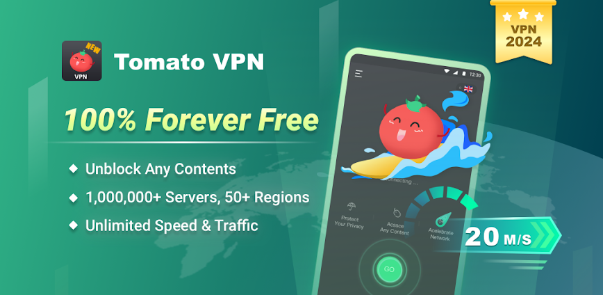 Tomato VPN v2.88.36 MOD APK [Pro Unlocked]