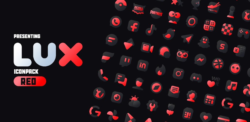 Red IconPack : LuXRed v5.1 APK [Full Version]
