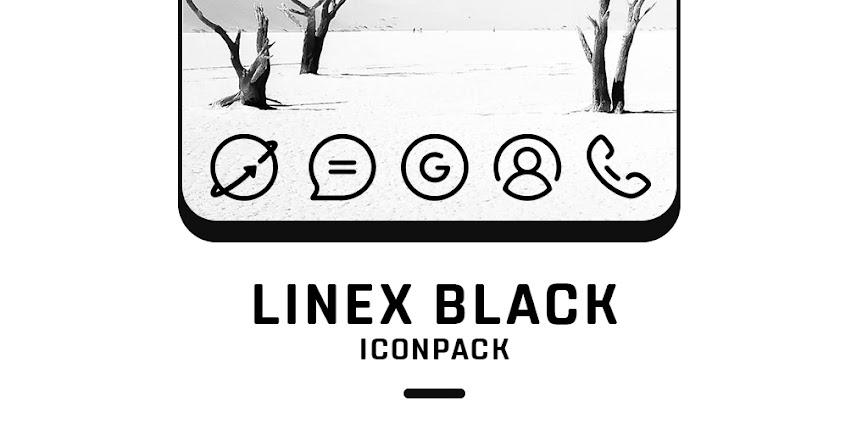 LineX Black Icon Pack v7.1 APK [Full Version]