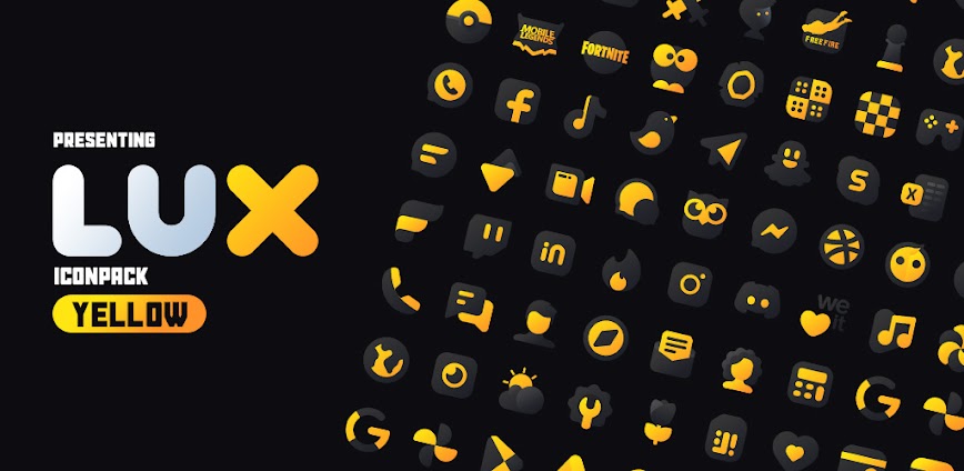 Yellow IconPack : LuXYellow v5.1 APK [Full Version]