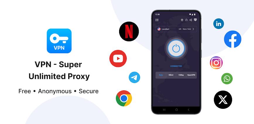 VPN Super Unlimited Proxy v2.21.1 MOD APK [Premium Unlocked]