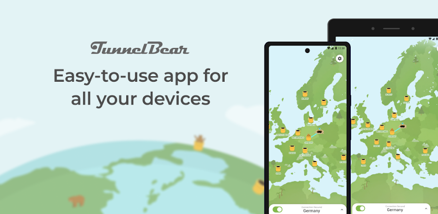 TunnelBear VPN v4.9.0 MOD APK [Premium Unlocked]