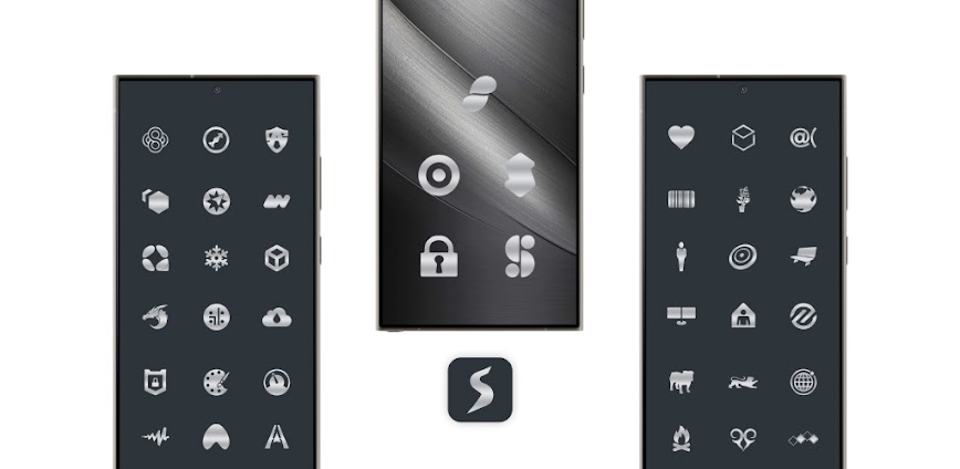 Silver Steel Icon Pack v6.1 APK [Full Version]