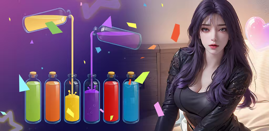 Water Sort: Romance Girl v1.0.0 MOD APK [Menu, Unlimited All]