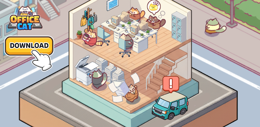 Office Cat: Idle Tycoon Games v1.0.73 MOD APK [Unlimited Money, No Ads]