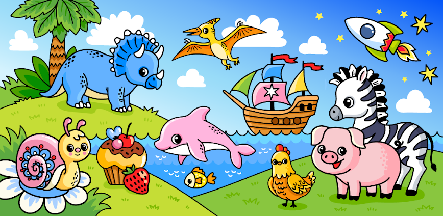 Easy coloring book for kids v1.28 MOD APK [Premium Unlocked]
