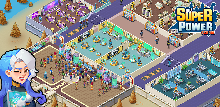 Idle Superpower School v2.3.5 MOD APK [Free Rewards, Unlimited Money]
