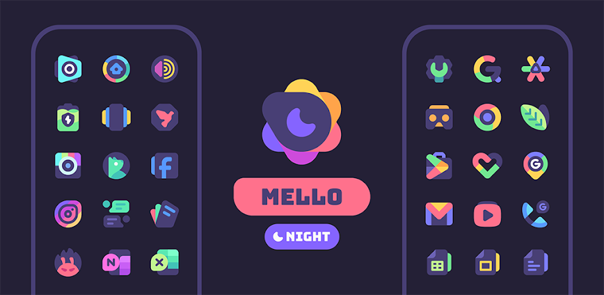 Mello Night Icon Pack v1.2.3 APK [Full Version]