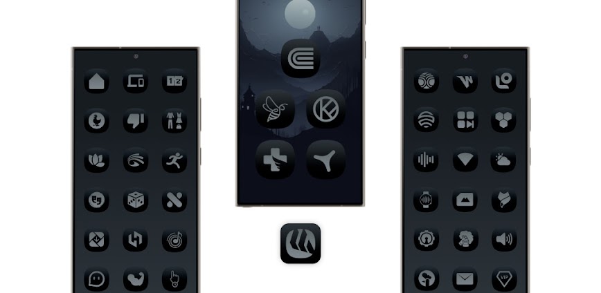 Midnight Dark Icon Pack v6.2 APK [Full Version]