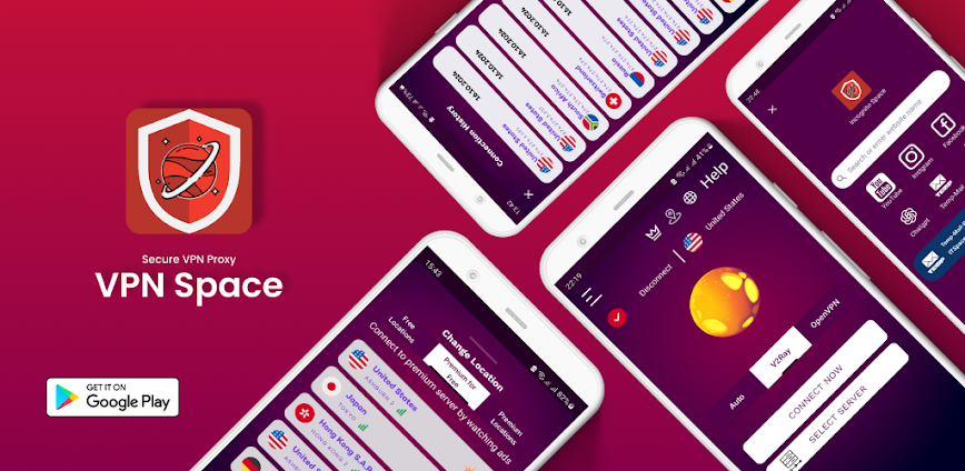 VPN Space Secure VPN Proxy v1.7.1 MOD APK [Premium Unlocked]