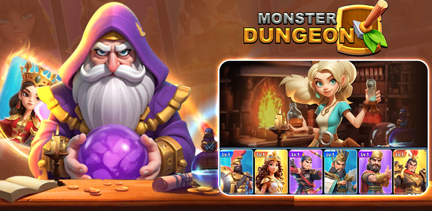 Monster Dungeon: Card RPG Game v1.1.0 MOD APK [Mega Mod, Unlimited Gold, Auto Win]