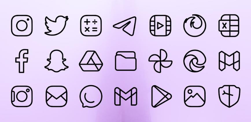 Caelus Black: linear icon pack v5.2.1 APK [Full Version]