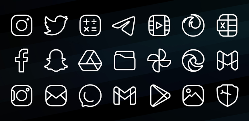 Caelus White: linear icon pack v5.2.1 APK [Full Version]