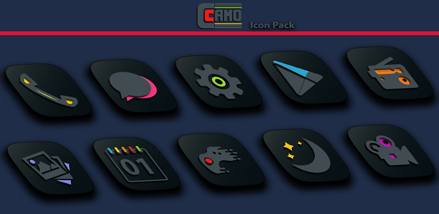 Camo Dark Icon Pack v1.7.4 APK [Full Version]