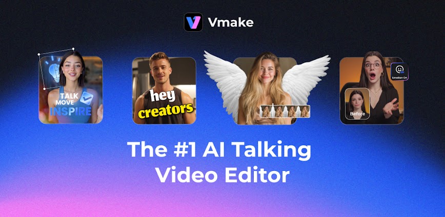 Download Vmake: AI Talking Video Editor Mod APK 3.3.0 – (Unlocked,Premium)