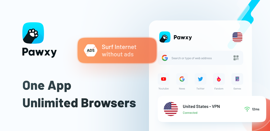 Pawxy VPN v1.13.0 MOD APK [Premium Unlocked]