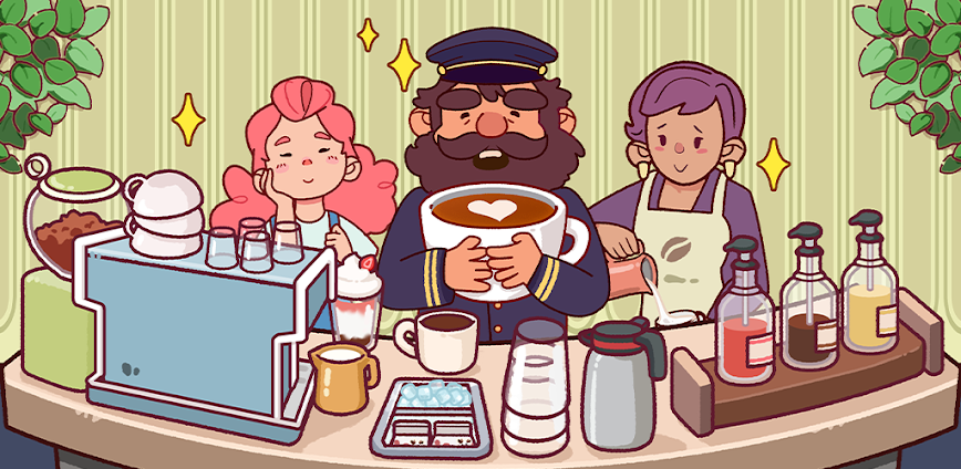 Good Coffee, Great Coffee v1.17.0 MOD APK [Unlimited Money/Gems/Max Level]