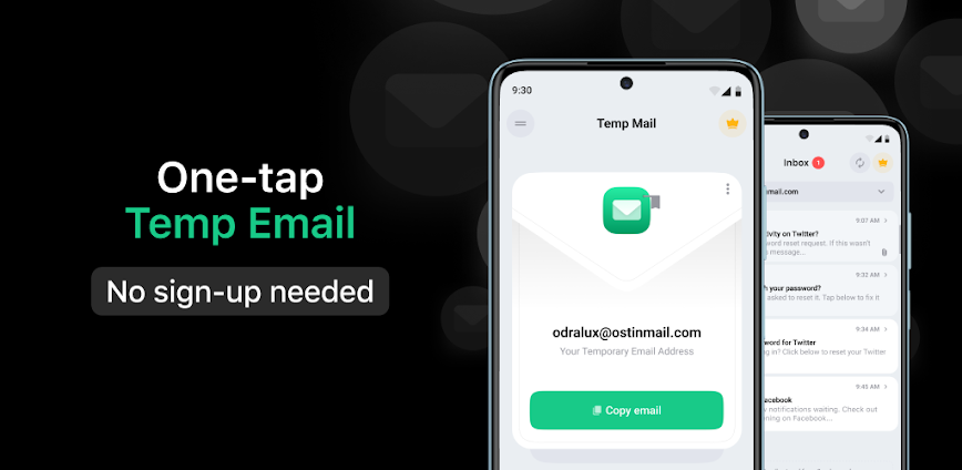 Temp Mail – Free Instant Temporary Email Address 2.64 APK [MOD no ads]