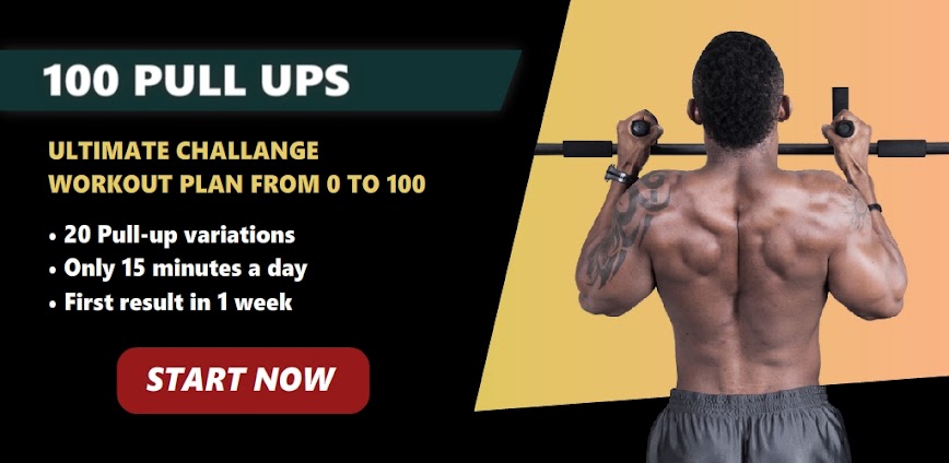 100 Pull Ups – Upper Body Workout, Men Fitness 3.2.5 APK